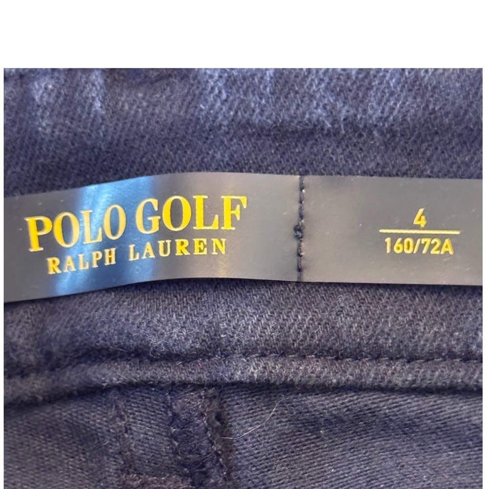 Polo Golf Ralph Lauren Navy Blue Side Stripe Skinny Pants Sz 4 Preppy Athleisure - Picture 3 of 5